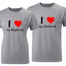 I Love My Boyfriend Girlfiend Couple T-shirts Gift For Valentine&#39;s Day Romantic - £13.03 GBP