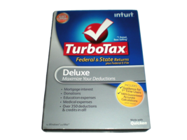 Turbotax 2012 Deluxe Tax Software Federal and State E-File - $7.87
