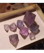 Fluorite Octahedral Purple Crystals, Natural Fluorite 22.8g 8pcs 6mm - 20mm - £10.67 GBP