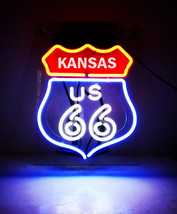 Handmade Route 66 Kansas State KA Beer Bar Pub Neon Light Sign - $69.00