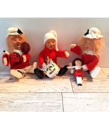 Christmas 1992 Byers Choice 3 Children Holding Dolls and Cookie Jar - $70.10