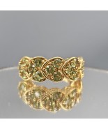 Karis Peridot Heart Ring Size 9.5 Gold Tone Chuck Clemency STS - $743.65 MXN