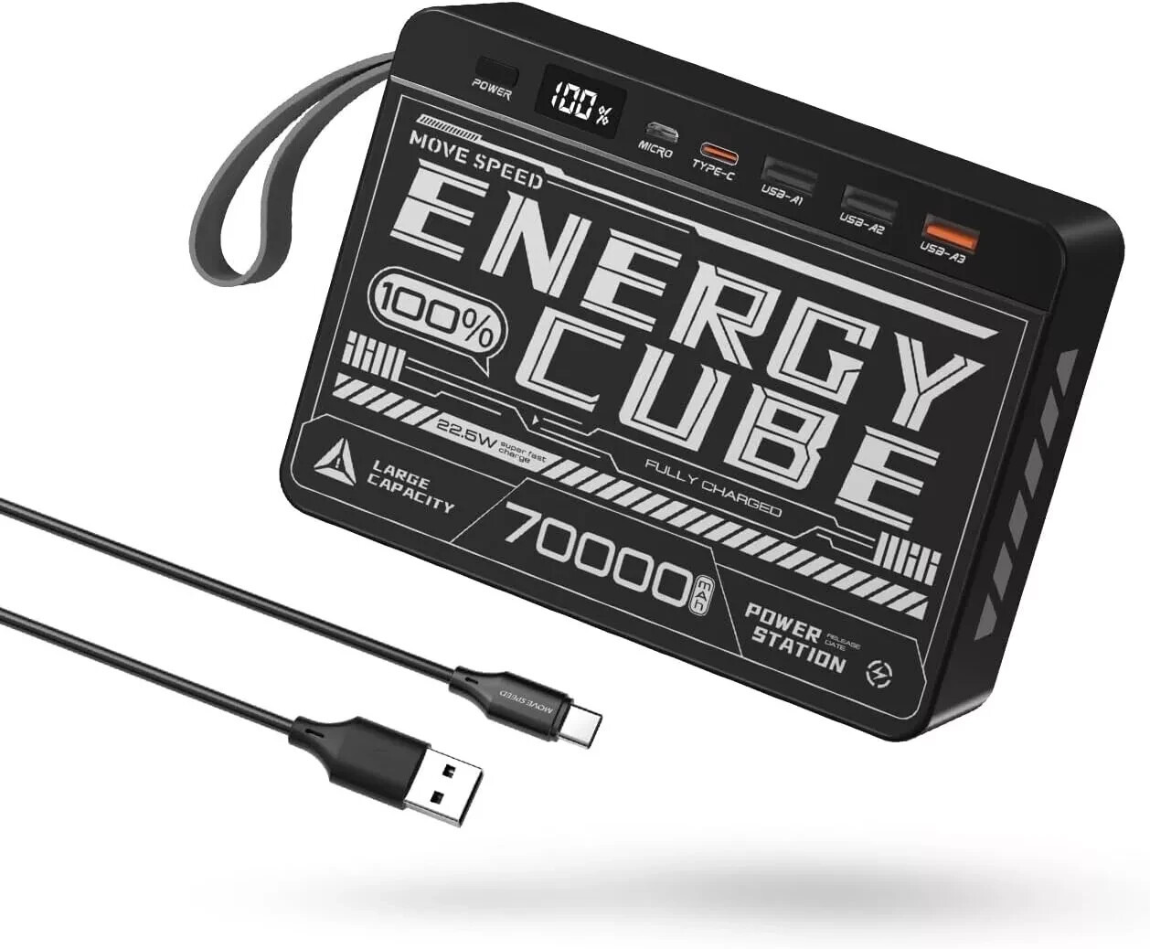 MOVE SPEED 70000mAh Power Bank High Capacity, 22.5W Max PD 3.0 Fast Char... - $62.95