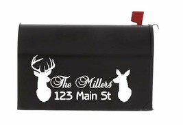 2 Buck and Doe Die Cut Vinyl Mailbox Decal Sticker Name and Street # US Seller - £9.35 GBP+