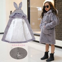 Winter   Baby Girls Coat Hooded Thick Warm Kids Jacket Long Fleece Children Over - £121.10 GBP