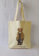 Polo Ralph Lauren Polo Bear Cotton Canvas Tote Bag WORLDWIDE SHIPPING FT... - $65.73