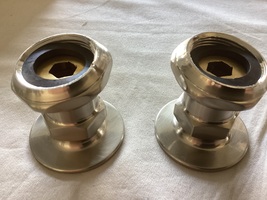 Signature Hardware 195762 2" Wall-Mount Coupler, Set of 2 - Brushed Nickel - $39.90