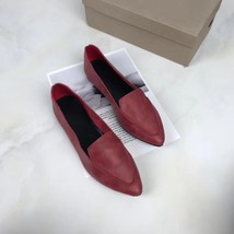 New 100% Genuine Leather Women Flats shoes Comfortable soft Pointed Toe Solid Pr - £69.00 GBP