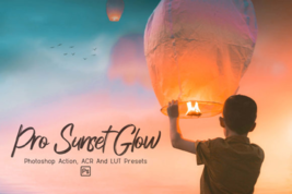 Pro sunset glow photoshop action thumb200