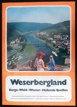 Original Poster Germany Weserbergland River Bridge View - £43.80 GBP