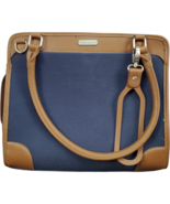 Little Unicorn Manifest Weekender Diaper Bag Blue Side Zipper Logo Leath... - $55.36 CAD