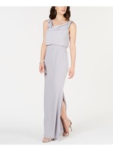 New Adrianna Papell Silver Gray Maxi Gown Dress Size 16 $179 - £71.16 GBP