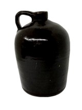 1800s Stoneware Beehive Moonshine Whiskey Handled Shoulder Jug Albany Slip Glaze - £105.69 GBP