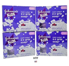 4 Pack Johnson&#39;s Kids Super Sudzer E-Z Grip Soap Berry Breeze 3 Bars 2.4... - $1,094.46 MXN