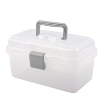 Multipurpose Plastic Storage Container Box With Handle And Latch Lock, C... - £24.23 GBP