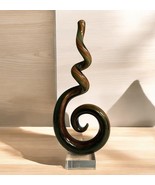 11” Murano Glass Cristalleria Ann Primrose Collection D&#39;arte Swirl Attac... - $72.79 CAD