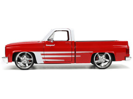 1985 Chevrolet C-10 Pickup Truck Red with White Top and Graphics with Extra Whee - £41.89 GBP