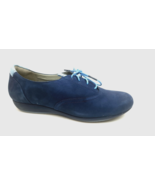 Dansko 37 EU 6.5-7 US Navy Leather Kimi Milled Nubuck Suede Sneakers - £37.45 GBP