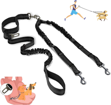 Zhilishu Double Dog Leash, Dual Leash for Dogs 360° No Tangle Two Dogs Leash Adj - £18.20 GBP