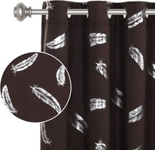 H.Versailtex 100% Blackout Brown Curtains For Bedroom 84 Inches Long, Brown - £24.43 GBP