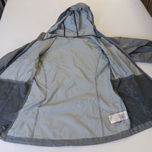 Columbia Jacket Women's Small Gray Hooded Lightweight Lined Full Zip Windbreaker image 14