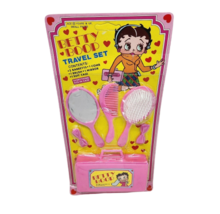 Vintage 1983 JA-RU Betty Boop Travel Set Barrettes Comb Brush Mirror Case New - £20.69 GBP