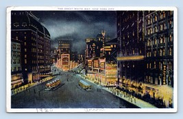 Great White Way Times Sqare Night View New York City NY NYC WB Postcard P15 - £4.77 GBP