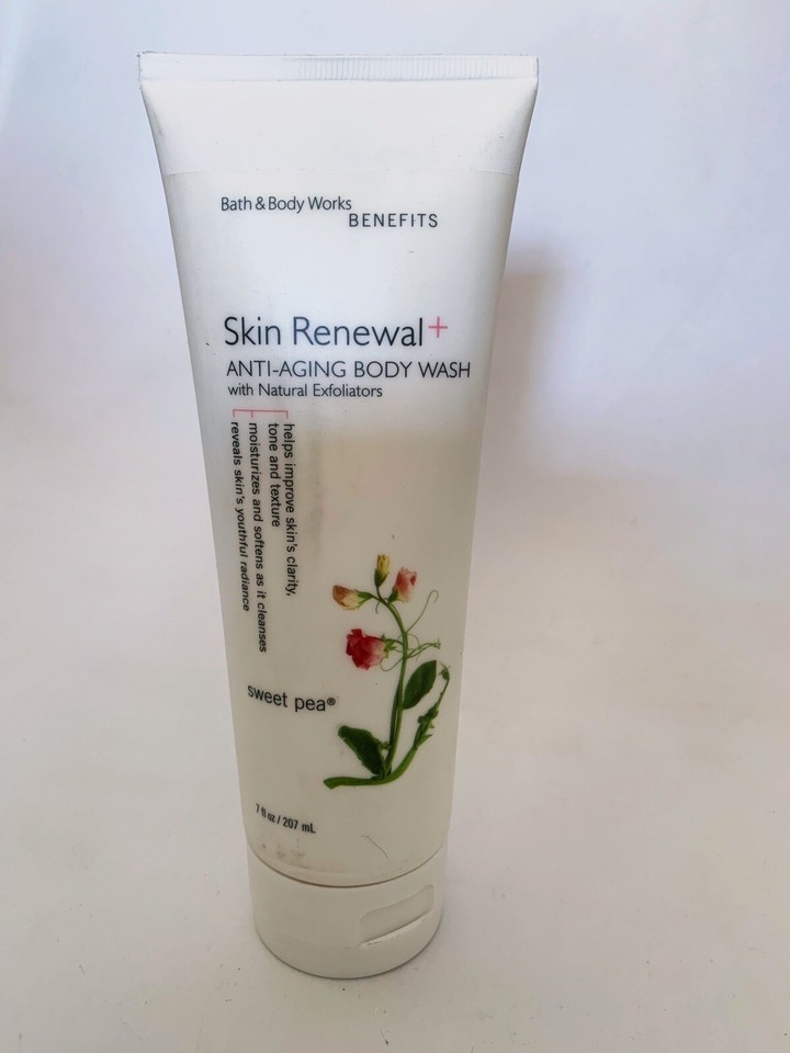 Bath &amp; Body Works Benefits SWEET PEA Skin Renewal Anti Aging Body Wash RARE - $19.79