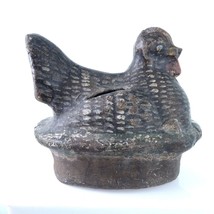 American Redware Folk Art Hen on Nest Bank - $1,183.05