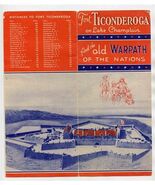 Fort Ticonderoga on Lake Champlain Brochure Old Warpath of the Nation - $17.82