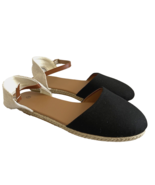 Unbranded Espadrille Black Flats Sandals Shoes Women Size 11 W Wide  Clo... - £11.72 GBP