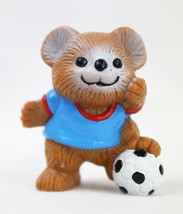 VINTAGE 1984 Gibson Greeting Cards Soccer Bear Action Figure - £7.74 GBP