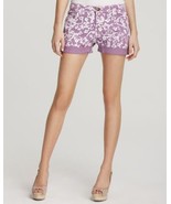 Diane von Furstenberg &amp; Current Elliott Lilac Printed Five Pocket Shorts... - $39.59