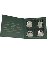 Vintage Longaberger Pewter Basket Ornaments 1997 - 2000 #77455 Set of Fo... - $9.50