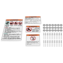 For Yamaha Warning Decals Stickers Labels Aluminum Backed Raptor Blaster... - £66.26 GBP