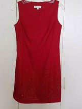 Rampage Ladies Sleeveless Red Stretch Party DRESS-JR. 7-WORN 1-GLITTER-LOVELY - £6.99 GBP