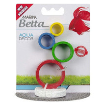 Marina Betta Aqua Decor Circus Rings: Vibrant Non-Toxic Ornament for Betta Tanks - £4.74 GBP