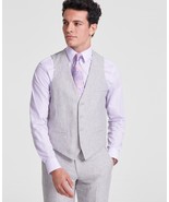Bar III Men&#39;s Slim Fit Linen Suit Vest in Gray-Large 40-42R - $438.84 MXN