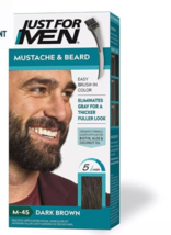 Just For Men Mustache & Beard, Beard Dye for Men with Brush Included for Easy Ap - $336.42 MXN