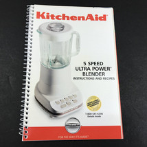 KitchenAid 5 Speed Ultra Power Blender Owners Manual Instructions &amp; Recipes 2002 - £4.26 GBP