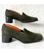 What&#39;s What Aerosoles Olive Green Suede Slip On Loafers - Women&#39;s Size 6 - $18.95