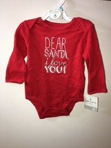 NWT CARTER&#39;S Red Bodysuit 6 months BABY Dear Santa I Love You - £10.76 GBP