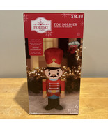 Holiday Time Christmas Toy Soldier Airblown Inflatable 4’Light Up Indoor... - $40.60 CAD