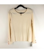 Art Class Girls T Shirt Top Slub Knit Crochet Bell Sleeve Cotton Ivory XXL - £6.26 GBP