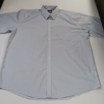 Stafford RN#93677 Mens White Plaid Button-Up Long Sleeve Shirt Sz Big 19 (36-37) image 11