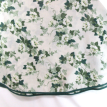 English Ivy Magnolia Floral Green 70-inch Round Tablecloth - £22.38 GBP