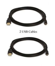 TWO 2 USB Cables DMW-USBC1 K1HY08YY0025 for Panasonic DMC-FZ60, FZ60K, D... - £7.84 GBP