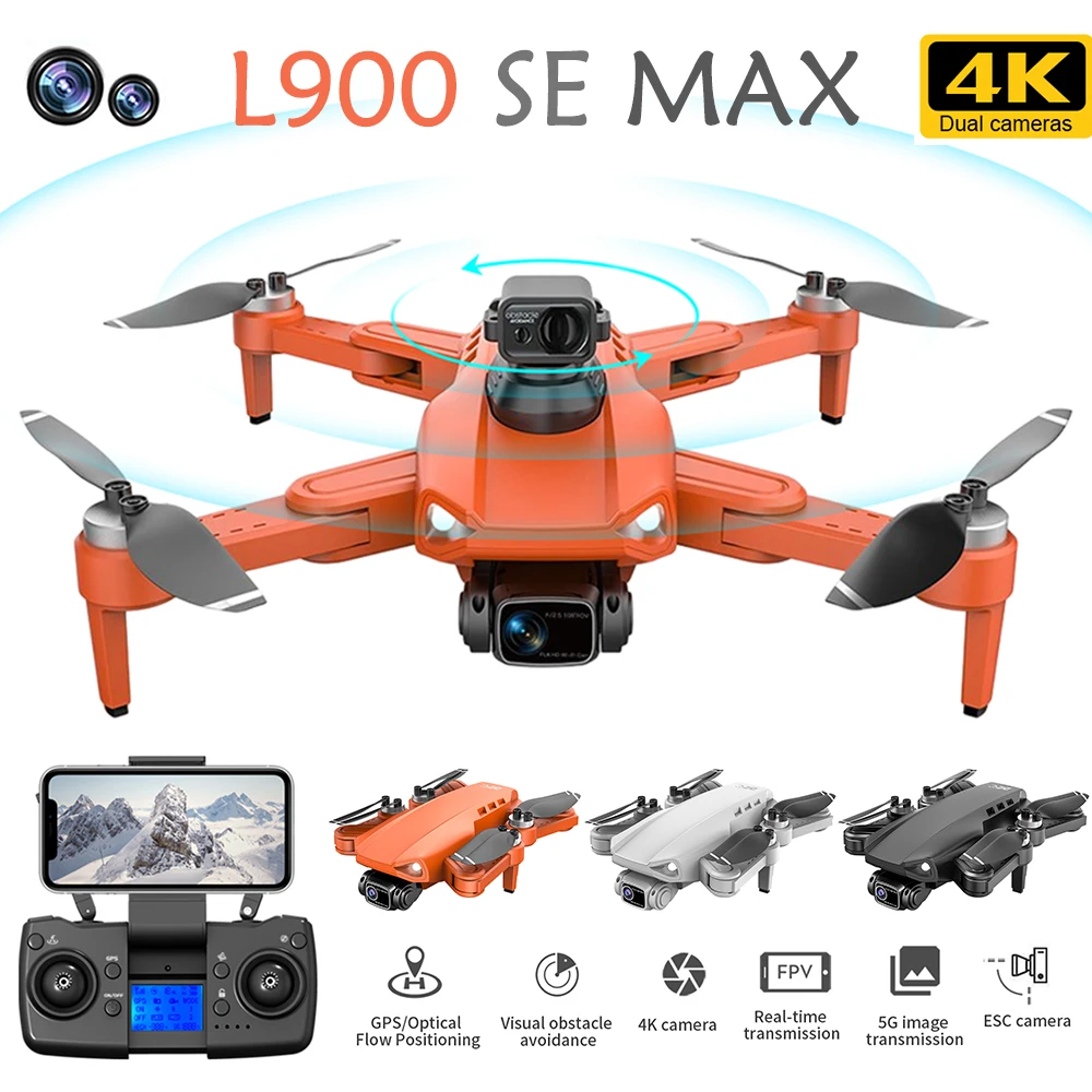 L900 PRO SE MAX 4K HD Dual Camera Drone Visual Obstacle Avoidance Brushle - £89.62 GBP+