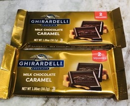 Ship N 24 Hours. New-Ghirardell Milk Chocolate/Caramel Squares. 2 Pc - £11.47 GBP