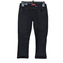 UNIONBAY Cropped Jeans Women&#39;s Juniors Size 7 Black Stretch - £13.58 GBP